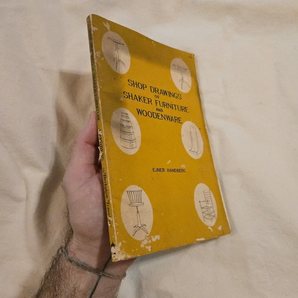 VTG Ejner Handberg Shop Drawings Of Shaker Furniture Woodenware Yellow Book 1973
